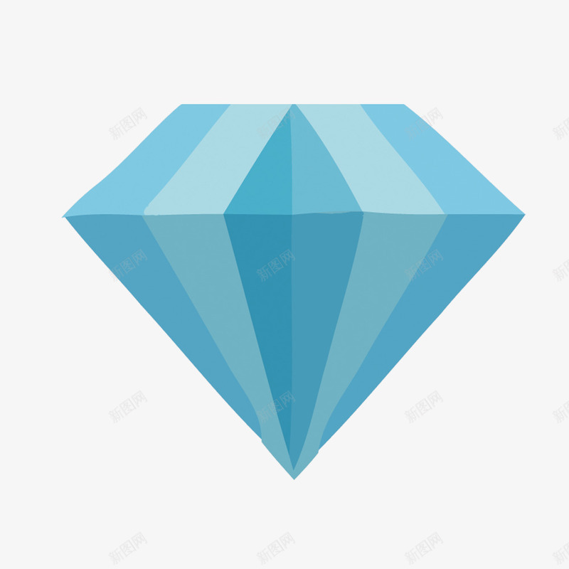 扁平钻石png免抠素材_新图网 https://ixintu.com 扁平素材 矢量素材 素材 钻石素材