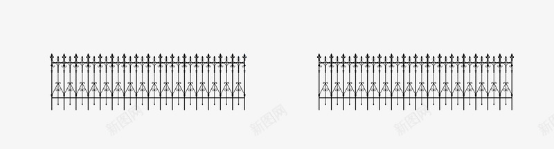 围栏png免抠素材_新图网 https://ixintu.com 围截 安全 矢量围栏 铁艺