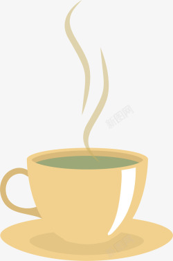 热乎咖啡冒着热气的卡通咖啡矢量图图标高清图片