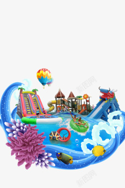 儿童水上乐园儿童乐园水上乐园高清图片