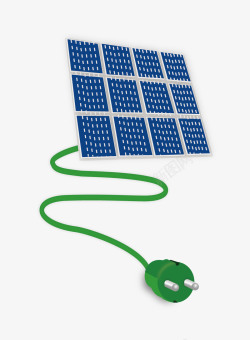 太阳能电池发电卡通图素材