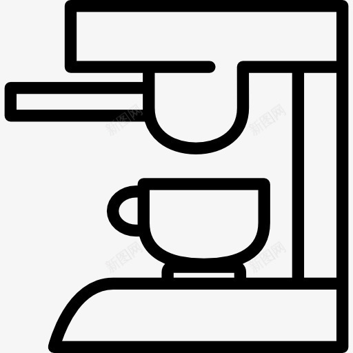 咖啡机和咖啡杯图标png_新图网 https://ixintu.com 制造商 咖啡店 技术 杯