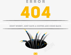 网站代码404提示界面矢量图高清图片