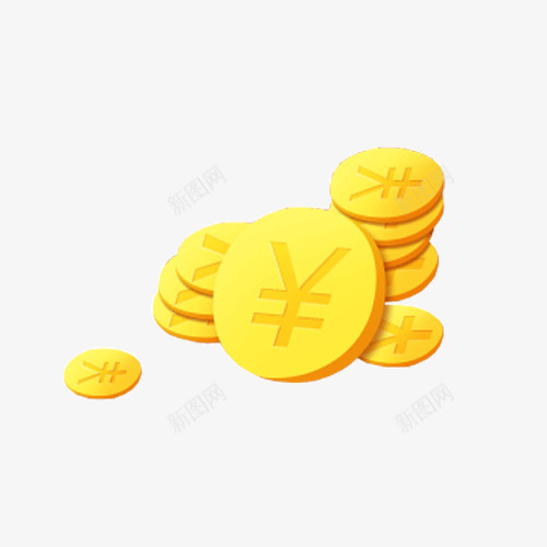 黄色的金币png免抠素材_新图网 https://ixintu.com 圆形 符号 金融 钱币