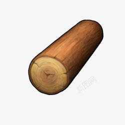 棕色木桩木头游戏类写实道具高清图片