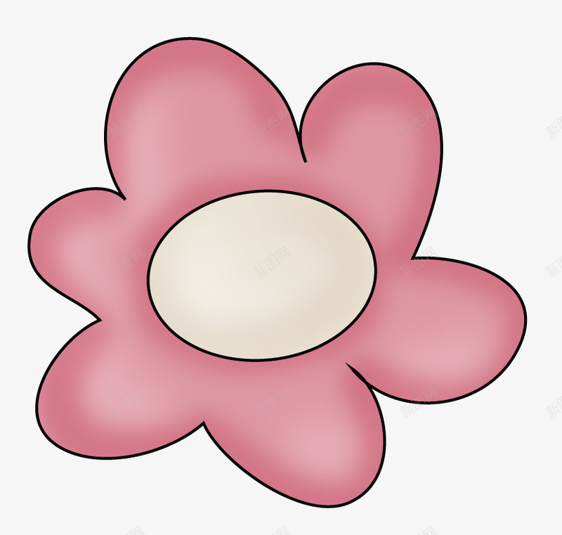 平面花朵图案png免抠素材_新图网 https://ixintu.com 平面花朵图片 简单 粉色
