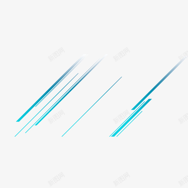 蓝色斜线png免抠素材_新图网 https://ixintu.com 店铺装饰 斜线条 简约 线性 蓝色渐变
