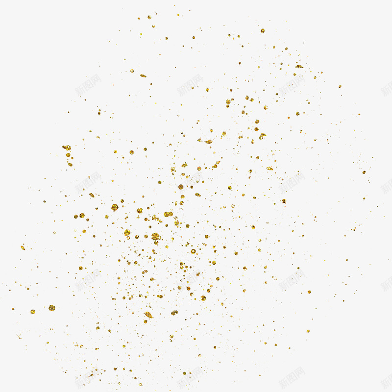 金色粉尘漂浮创意png免抠素材_新图网 https://ixintu.com 创意 漂浮 粉尘 金色