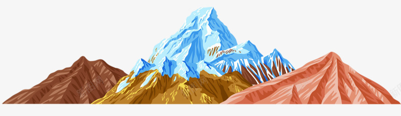 冰山火山png免抠素材_新图网 https://ixintu.com 冰山 壮观 棕色 火山 蓝色