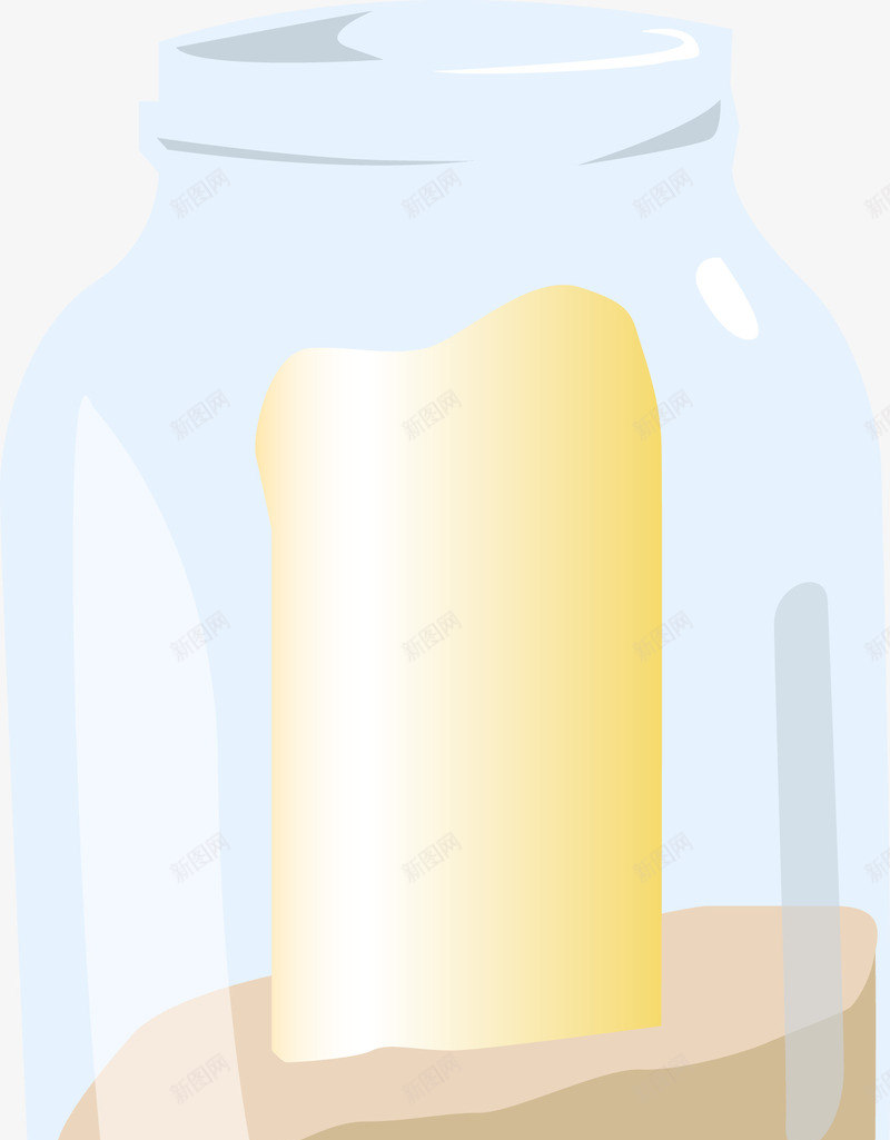 玻璃瓶里的奶酪png免抠素材_新图网 https://ixintu.com 奶酪 手绘 简单 美味