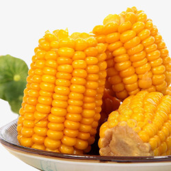白玉米棒金色玉米粒高清图片
