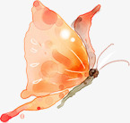 动态蝴蝶手绘红色艺术水墨蝴蝶高清图片