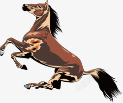 野马装饰设计矢量奔跑的野马装饰矢量图高清图片