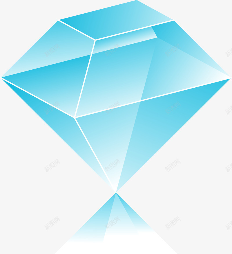 蓝色砖石png免抠素材_新图网 https://ixintu.com 几何图 几何立方 水晶 立方 立方体 立方图形 菱形 蓝色