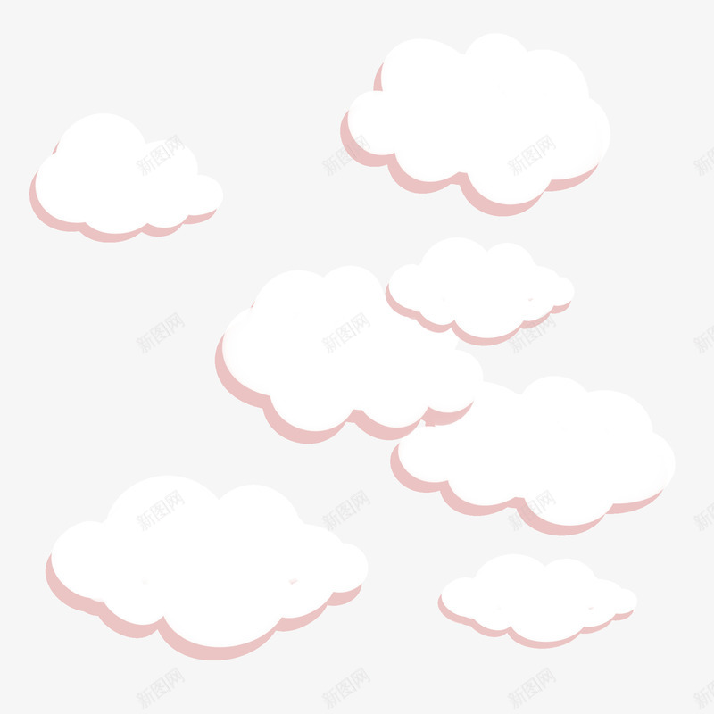 漂浮的白云天空中白云psd免抠素材_新图网 https://ixintu.com ps立面天空 天空中白云 漂浮的 白云 装饰白云