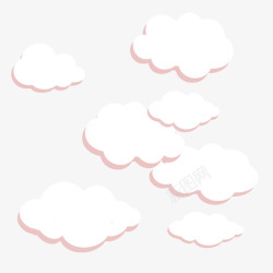 空中岛屿漂浮的白云天空中白云高清图片