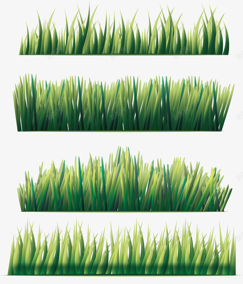 手绘绿色简单小草矢量图ai免抠素材_新图网 https://ixintu.com 彩色图 手绘图 时尚 漫画 简约 绿色小草 矢量图