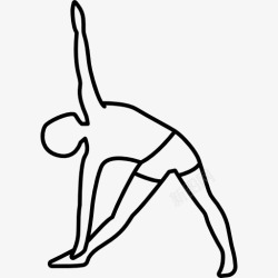 男子瑜伽人的腿和手臂伸展图标高清图片