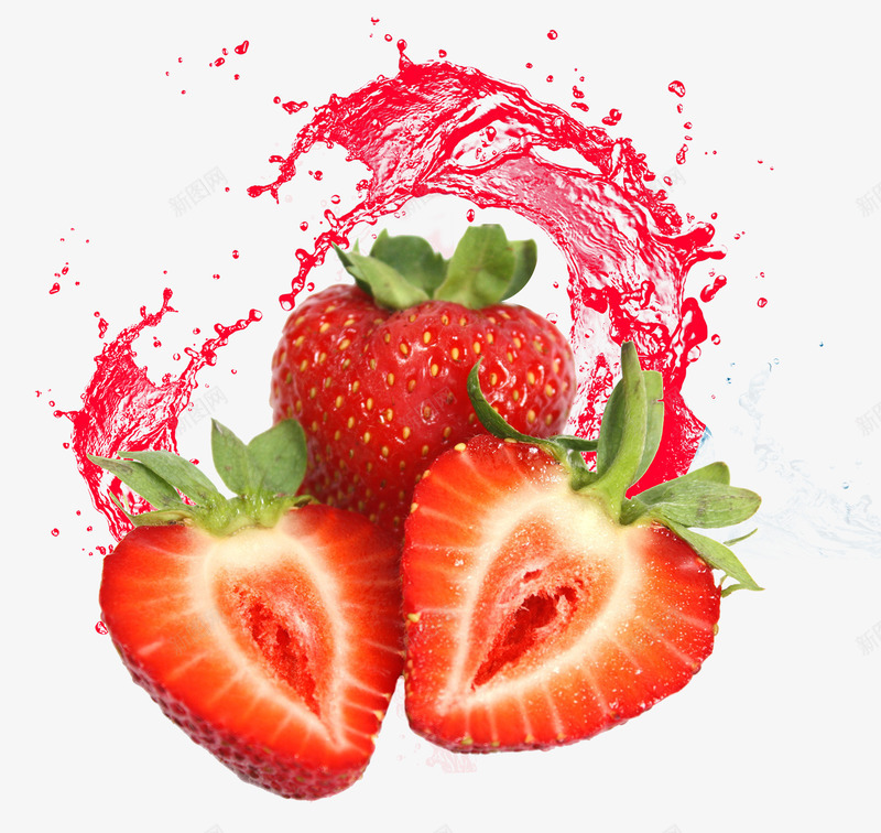 飞溅果汁的草莓png免抠素材_新图网 https://ixintu.com 果汁 果汁爆炸 水果 水滴 泼洒 草莓 草莓横切面 草莓糖葫芦