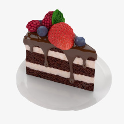 法式甜品棕色小蛋糕高清图片