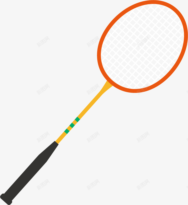 网球拍卡通png免抠素材_新图网 https://ixintu.com 卡通 简单 网球拍