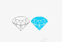 钻石简画素材
