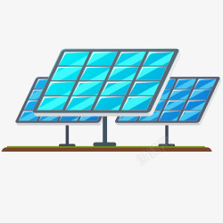 环保系列图卡通太阳能板矢量图高清图片