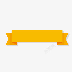 姜黄色矢量绳梯黄色标题框高清图片