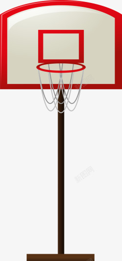 篮筐免扣元素篮球运动卡通篮筐高清图片