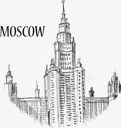 莫斯科广场欧洲建筑高清图片