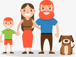 快乐的家庭卡通幸福一家人高清图片