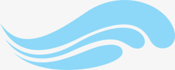 海浪logo蓝色水纹图标高清图片