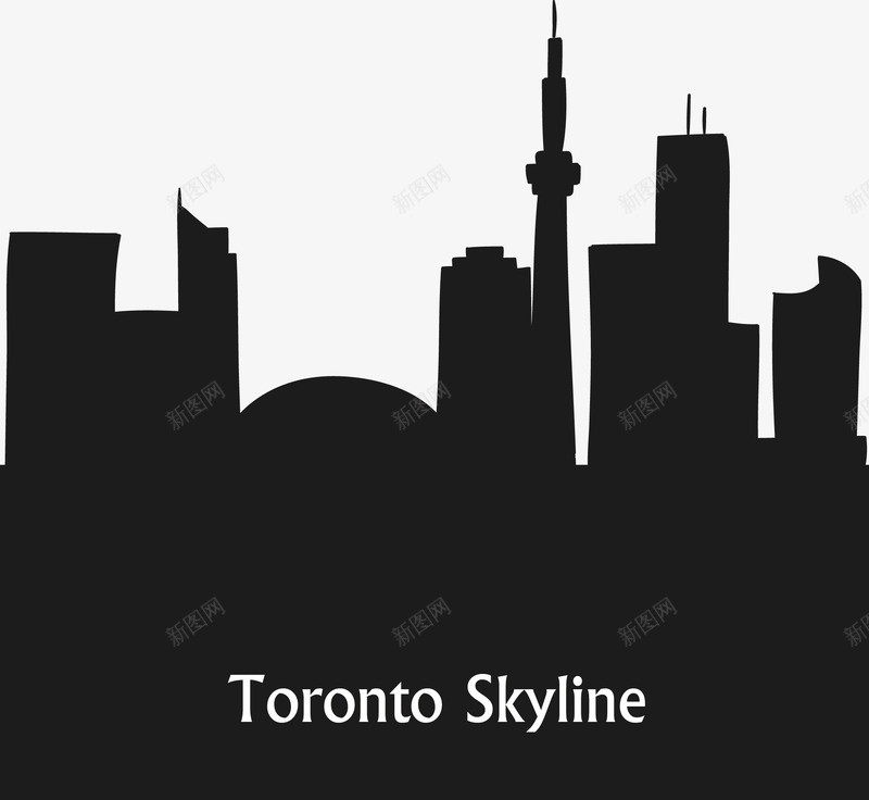 多伦多建筑剪影图标png_新图网 https://ixintu.com 加拿大 城市 多伦多 多伦多剪影 建筑 建筑剪影 旅游 旅游海报设计 景点