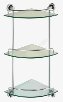 玻璃置物架双层玻璃置物架高清图片