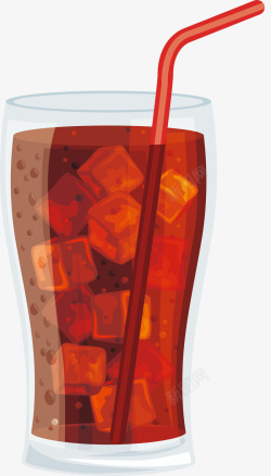 加冰的奶茶加冰的可乐矢量图高清图片