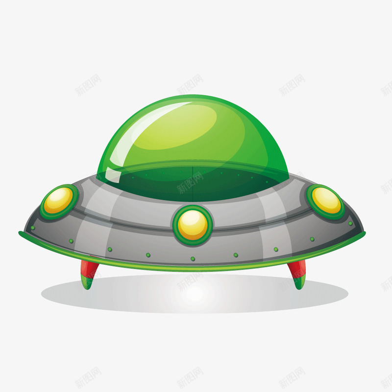 外星宇宙飞船png免抠素材_新图网 https://ixintu.com UFO 不明飞行物 卡通 宇宙船 宇宙飞船