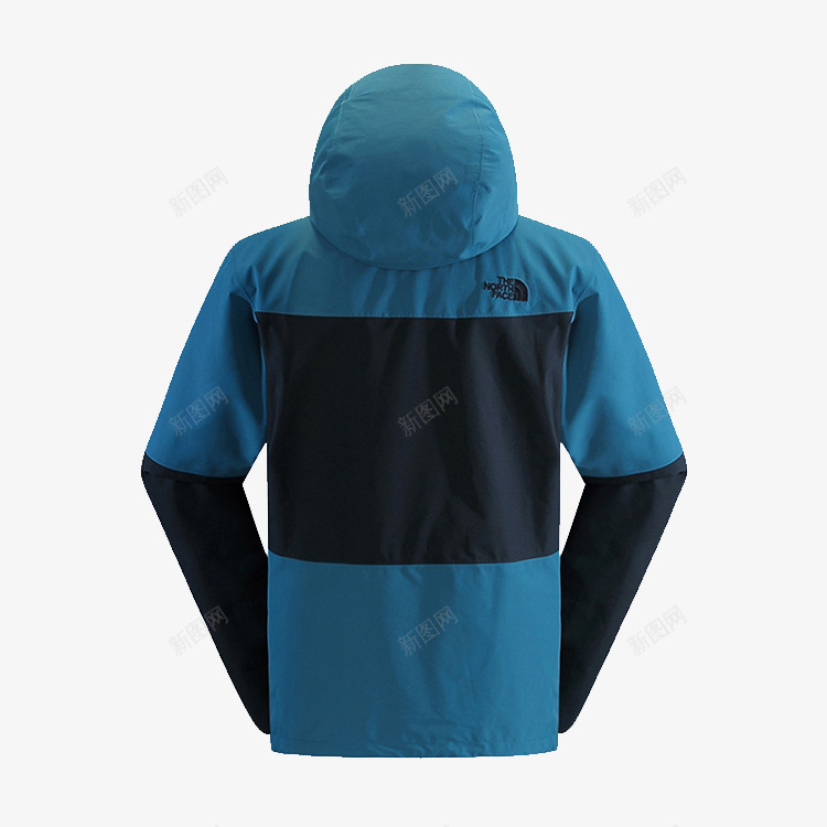 THENORTHFACE北面冲锋衣背面png免抠素材_新图网 https://ixintu.com 产品实物 冲锋衣 蓝色