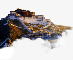 中国风格建筑藏族西藏布达拉宫高清图片