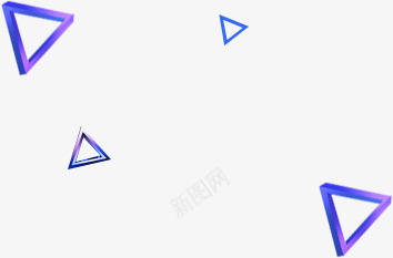 紫蓝三角形装饰png免抠素材_新图网 https://ixintu.com 三角形 紫蓝 装饰