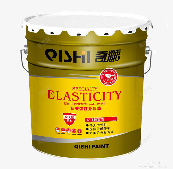奇狮乳胶漆png免抠素材_新图网 https://ixintu.com 产品实物 刷墙用 涂料 粉刷 装修用油漆 金黄色罐子