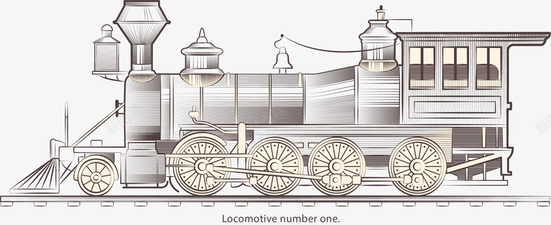 素描蒸汽车png免抠素材_新图网 https://ixintu.com 工业革命 机械化时代 蒸汽火车 蒸汽车
