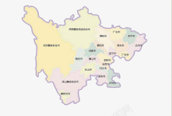 区域划分四川地图和行政区域划分高清图片