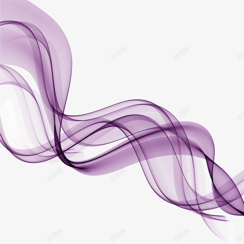 紫色线条丝带png免抠素材_新图网 https://ixintu.com 丝带 紫色 线条 花纹 飘带