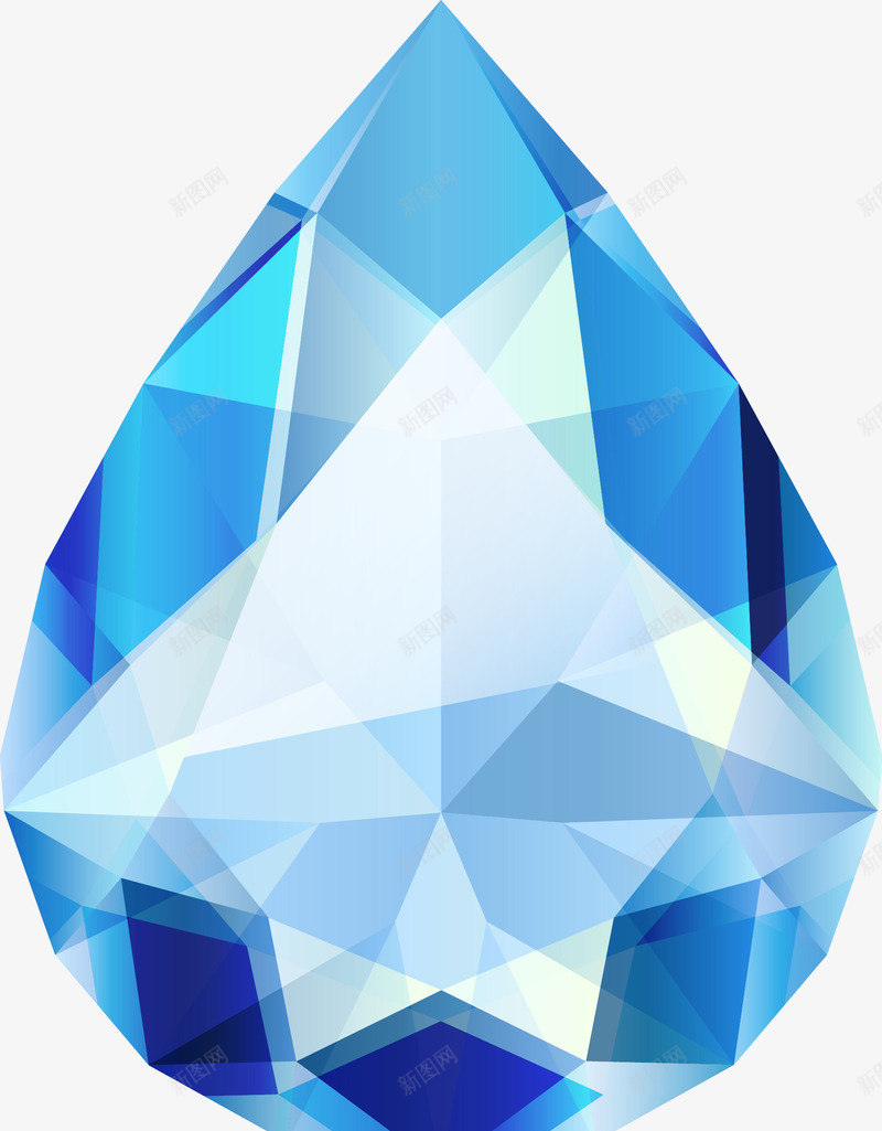 菱形宝石钻石图png免抠素材_新图网 https://ixintu.com 异形 水晶 立体菱形块 菱形块 蓝色宝石 钻石