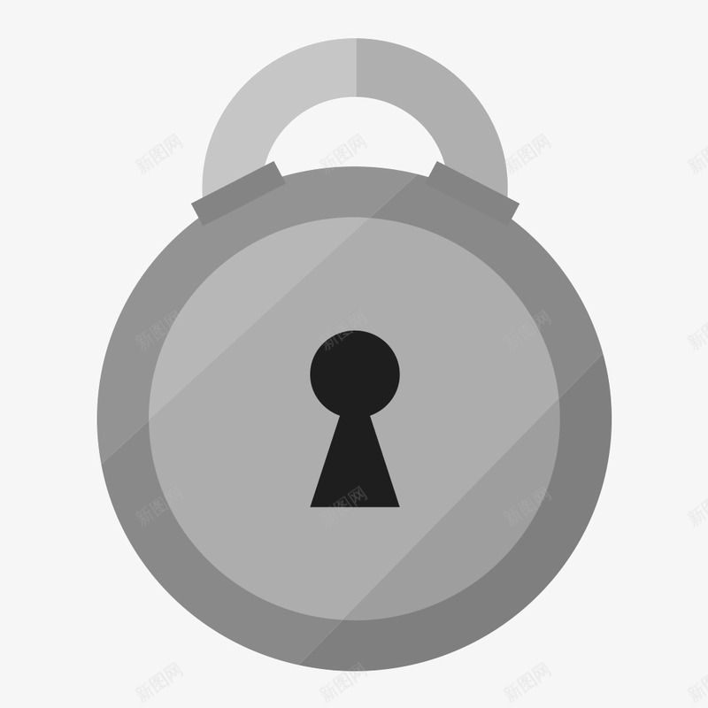 安全锁png免抠素材_新图网 https://ixintu.com 安全 扁平化 素材 锁