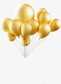 透明气球质感金色质感气球高清图片