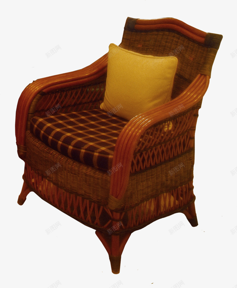 棕色中国风木条藤椅png免抠素材_新图网 https://ixintu.com 国风 木条 棕色 藤椅