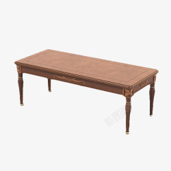 简单长条案桌简单棕色长条桌高清图片