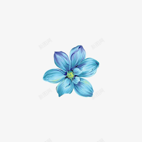 蓝色花朵png免抠素材_新图网 https://ixintu.com 文艺 水墨花朵 清新 花朵装饰 花瓣 鲜花