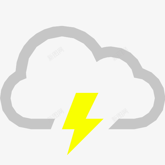 云闪电WeatherSpecificIcons图标png_新图网 https://ixintu.com Cloud Lightning 云 闪电